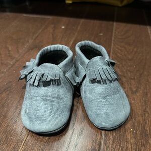 Stylish Kids Moccasins in Blue Denim